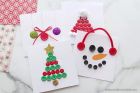 Към подаръка или за любим учител – направете тези красиви коледни картички от копчета и зарадвайте някого за Коледа
